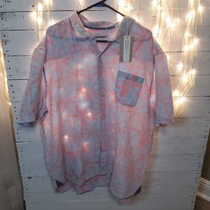 Tommy Bahama Pink and Blue Casual Button Down Shirt